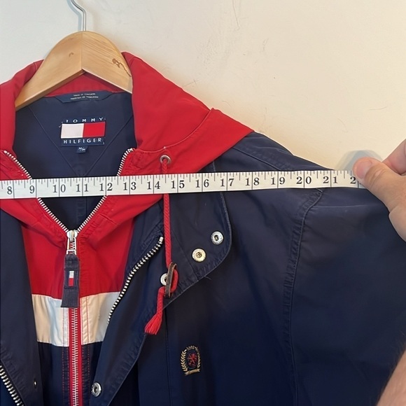 Tommy Hilfiger Varsity Crew Preppy Navy Spring Jacket Size Medium - Picture 12 of 14